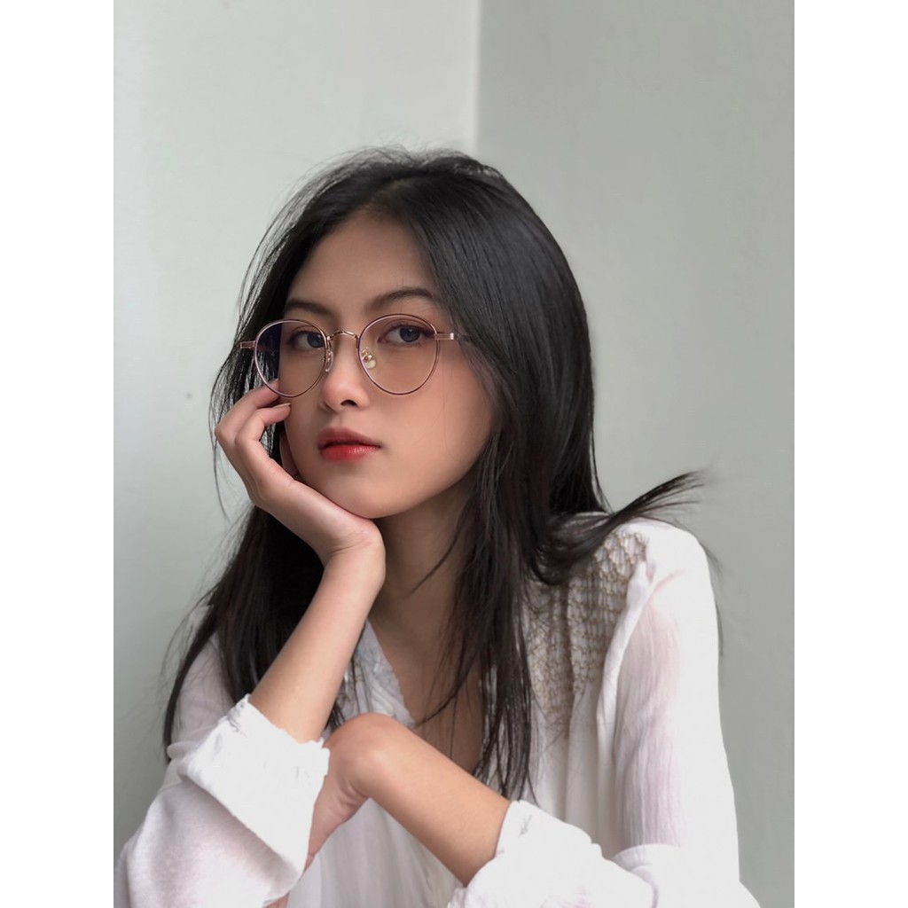 ( SLN 4 ) Gọng kính cận cao cấp KAMA DOKCRAZY chống ánh sáng xanh mắt không độ tròn giả cận thời trang nam nữ retro loca