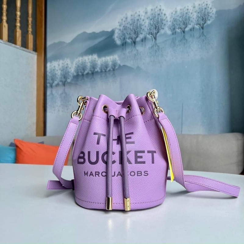 TNS-Túi bucket rút dây siêu  Marcie leather bucket bag--tone tím lavender cá tính trendy