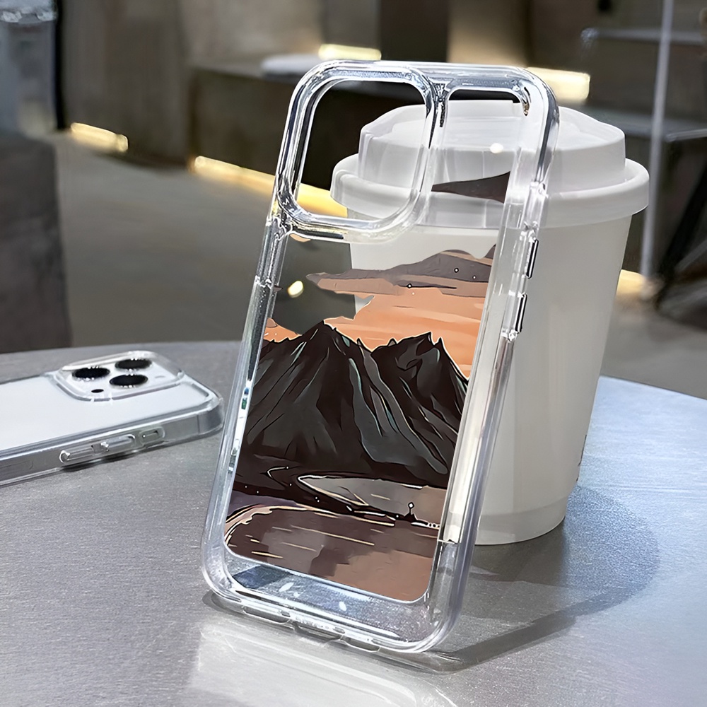 Ốp Điện Thoại Mềm Hình Hoàng Hôn Cho iphone 14 Pro Max 14 Plus 13 11 12 7Plus X XR XS Max 8 7 se2020
