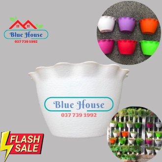 Chậu Nhựa Ốp Tường Bèo, Bán Nguyệt