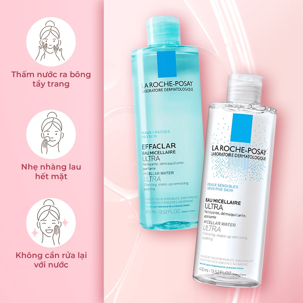 (CHÍNH HÃNG) Nước Tẩy Trang La Roche-Posay 400ml Cho Da Dầu, Da Nhạy Cảm | BigBuy360 - bigbuy360.vn