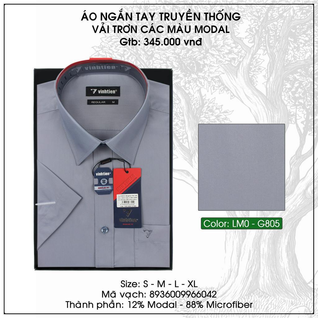 Áo Sơ Mi Ngắn Tay Màu Vạt Ngang Form Regular Vĩnh Tiến 345 - Nhiều Màu