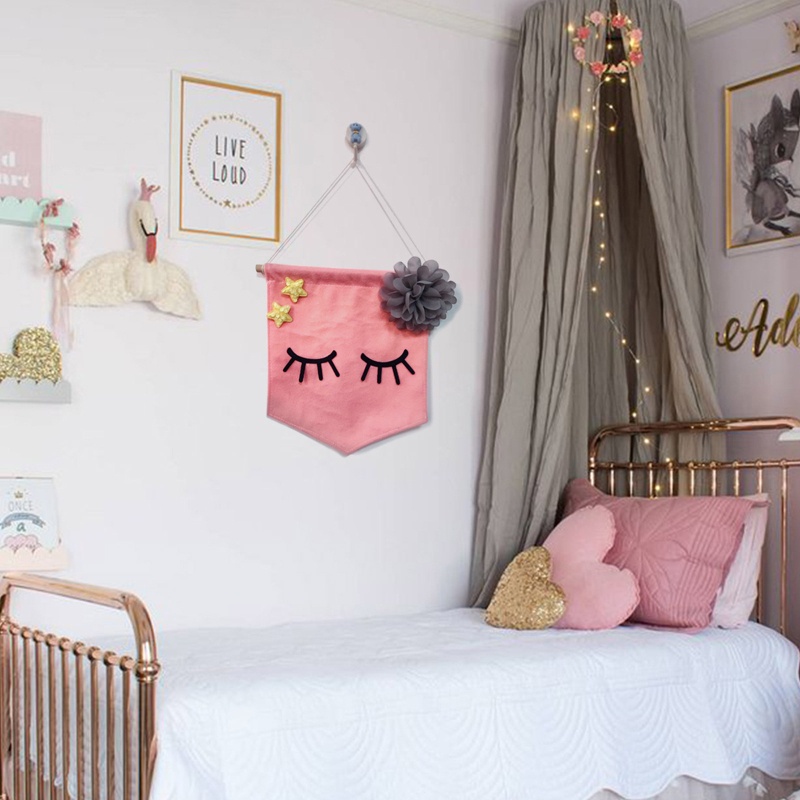 Phụ Kiện Treo Tường Trang Trí Phòng Ngủ / Phòng Khách Hình Lông Mi / Hoa Xinh Xắn