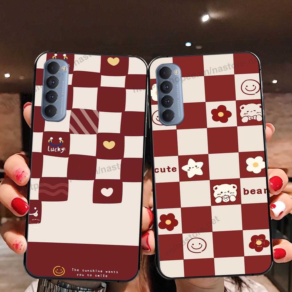 Ốp lưng Oppo Reno3 / Reno3 Pro / Reno 3 trái tim hình gấu cute cá tính, giá rẻ, cực bền