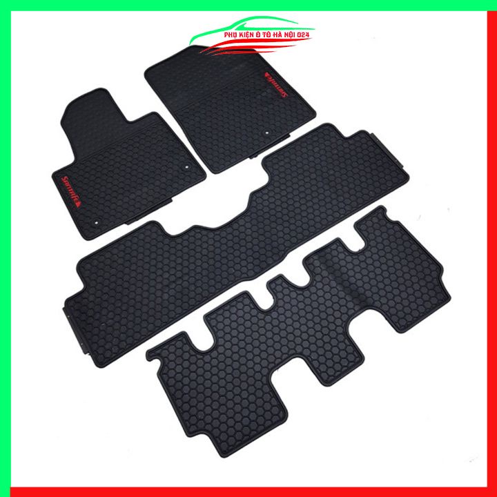 Thảm lót sàn cao su cho xe HYUNDAI SANTAFE 2021-2022 hàng chuẩn theo xe chịu lực tốt
