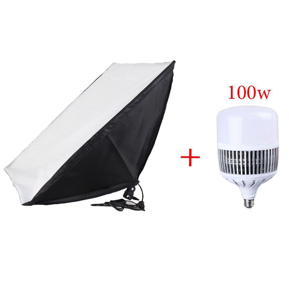 Chụp đèn Softbox 1 đui E27 dùng cho đèn studio livestream kích thước 50x70cm