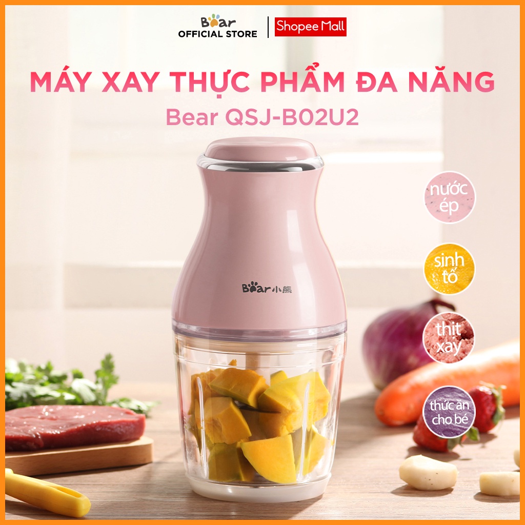 Máy Xay Thực Phẩm Đa Năng QSJ-B02U2 Cho Bé Ăn Dặm Chính Hãng Bảo Hành 18 Tháng
