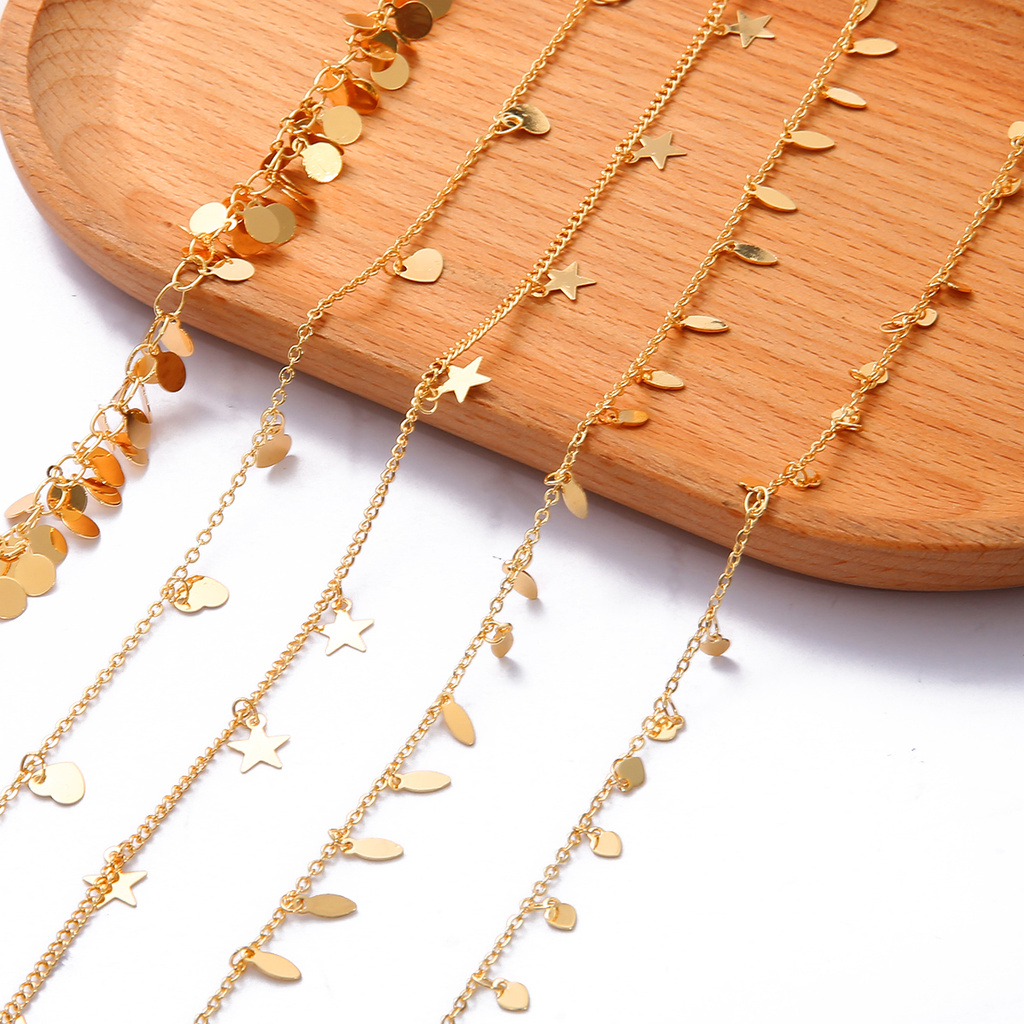 BEADIA Vòng cổ Mặt Hình Học Mạ Vàng 18K Phong Cách Mới