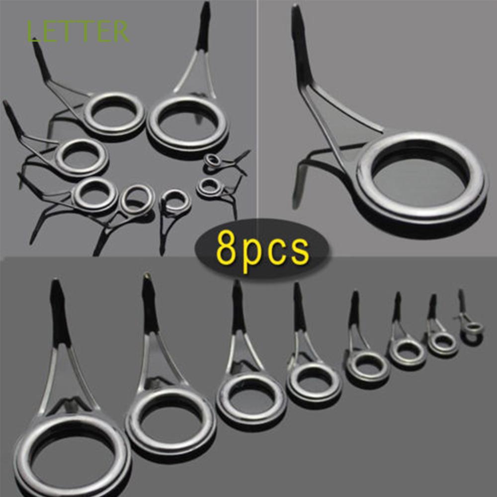 8 Vòng dẫn cần câu cá bằng inox 3mm-23mm chuyên dụng