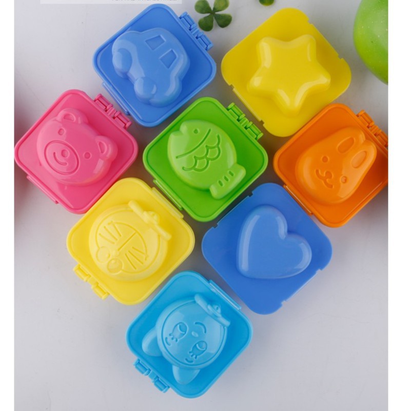 Combo 6 Khuôn ép cơm, ép trứng bento nhiều hình dễ thương