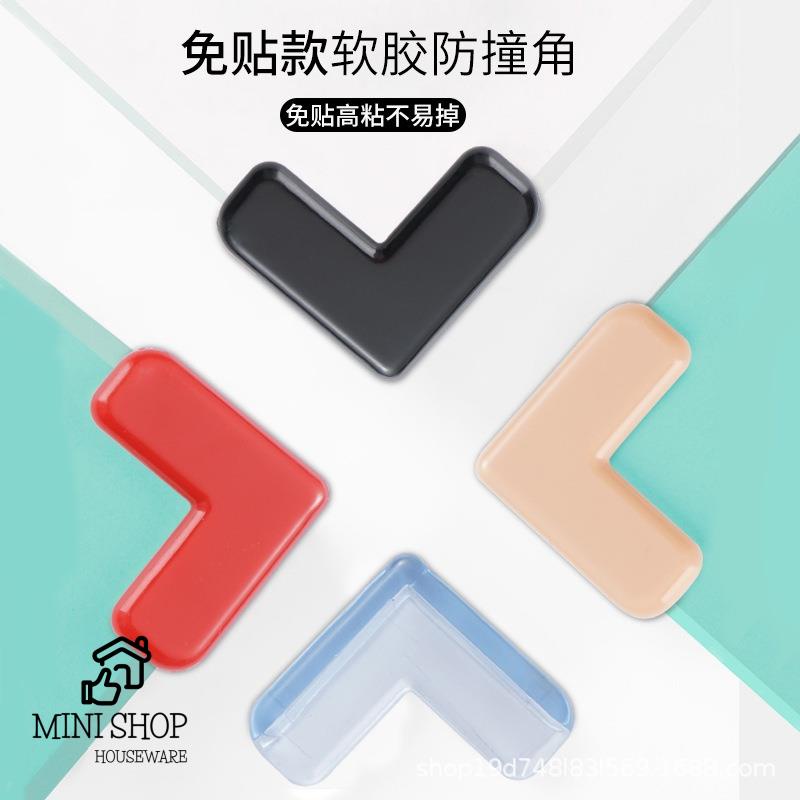 Miếng Bịt Góc Bàn, Cạnh Bàn Bằng Silicon Kèm Băng Dính Loại 1 Nhiều màu.
