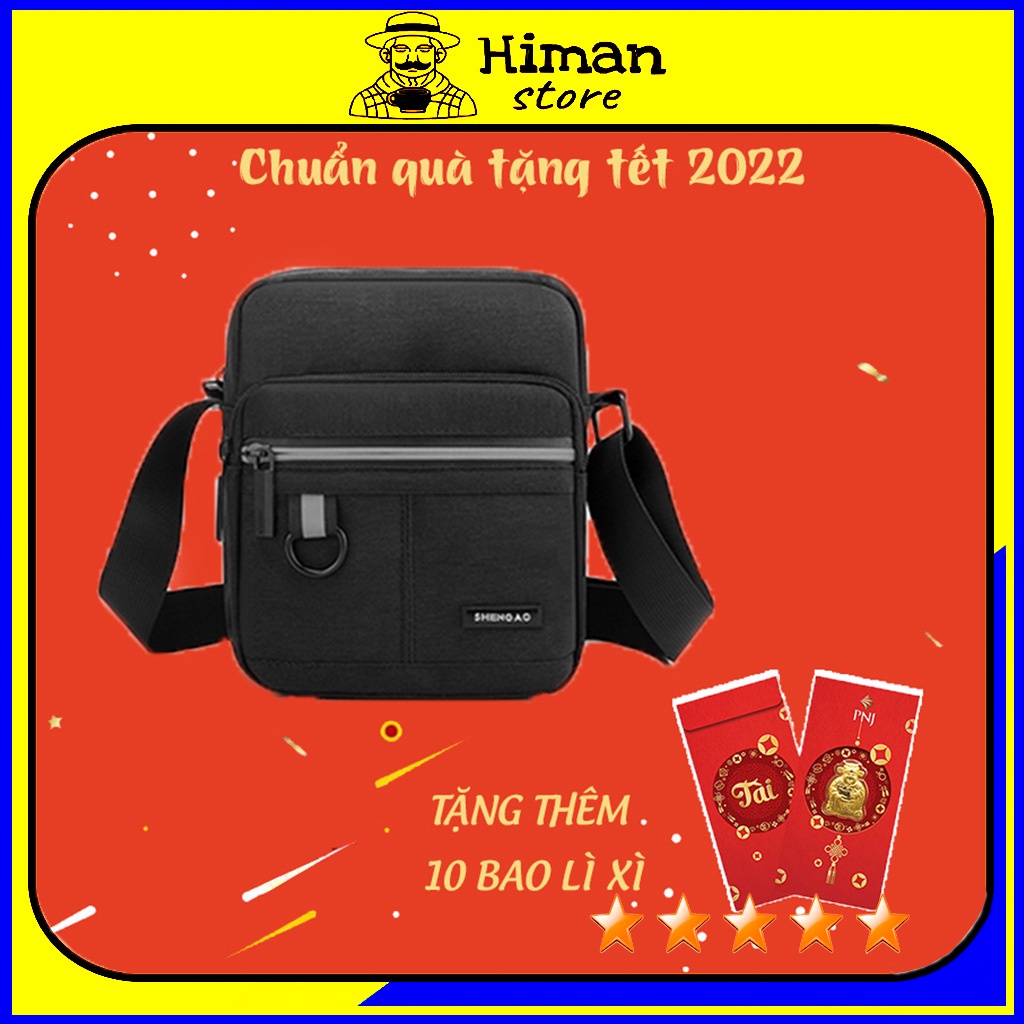 Túi đeo chéo nam nữ unisex mini phong cách thời trang đường phố Quảng châu phù hợp đi du lịch, đi chơi - himan TN 040