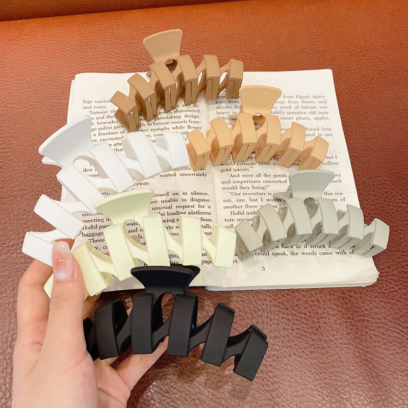 11cm Kẹp Tóc Hình Chữ N Bằng Nhựa Màu Sắc Đơn Giản Phong Cách Hàn Quốc