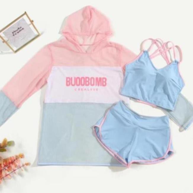 Bộ Đồ Bơi, Bikini, Bộ Đồ Tắm Biển 3 Mảnh Có Áo Ren Khoác Ngoài | BigBuy360 - bigbuy360.vn