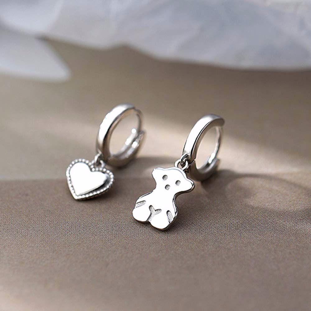 Bông Tai Kim Loại Hình Tròn Họa Tiết Trái Tim Phong Cách Pháp Thời Trang Cho Nữ VANES1