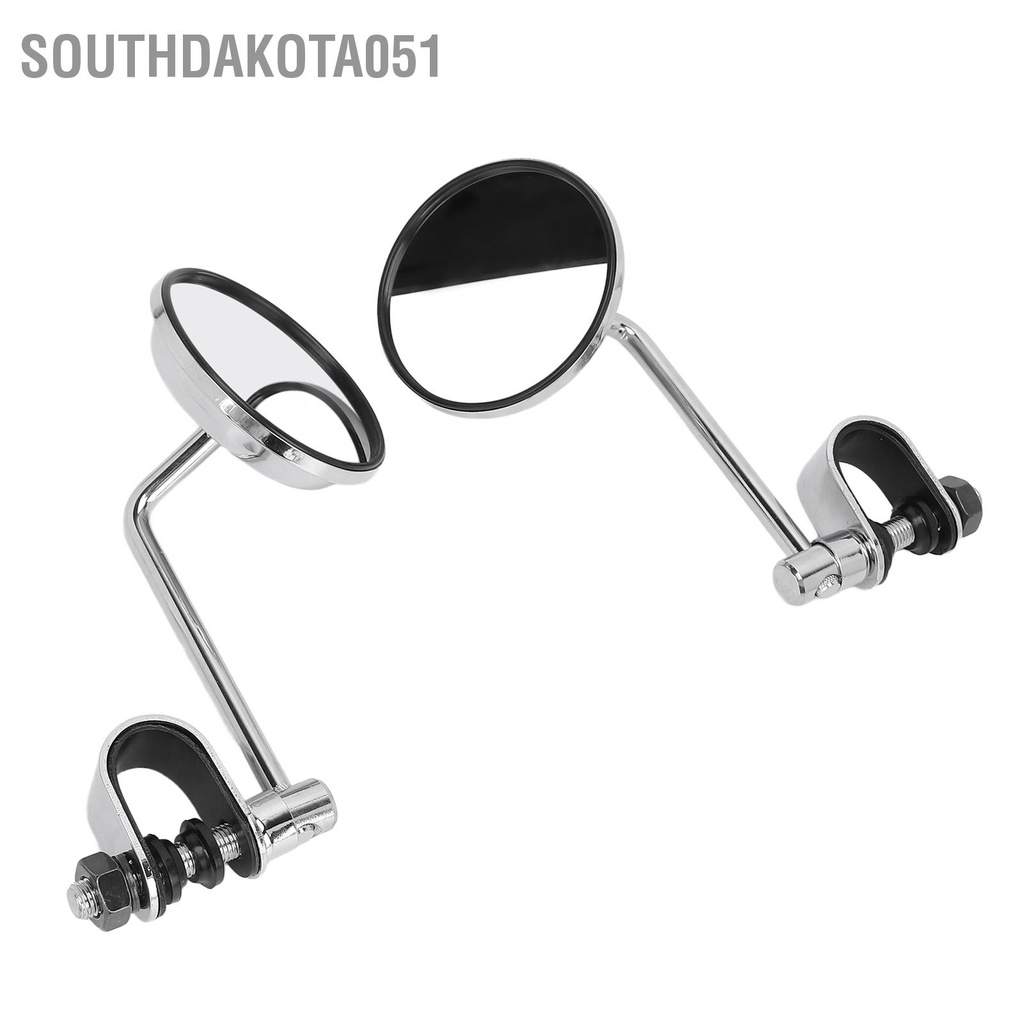 1 Cặp Gương Chiếu Hậu Tròn Có Thể Điều Chỉnh Gắn Tay Lái Xe Máy Suzuki