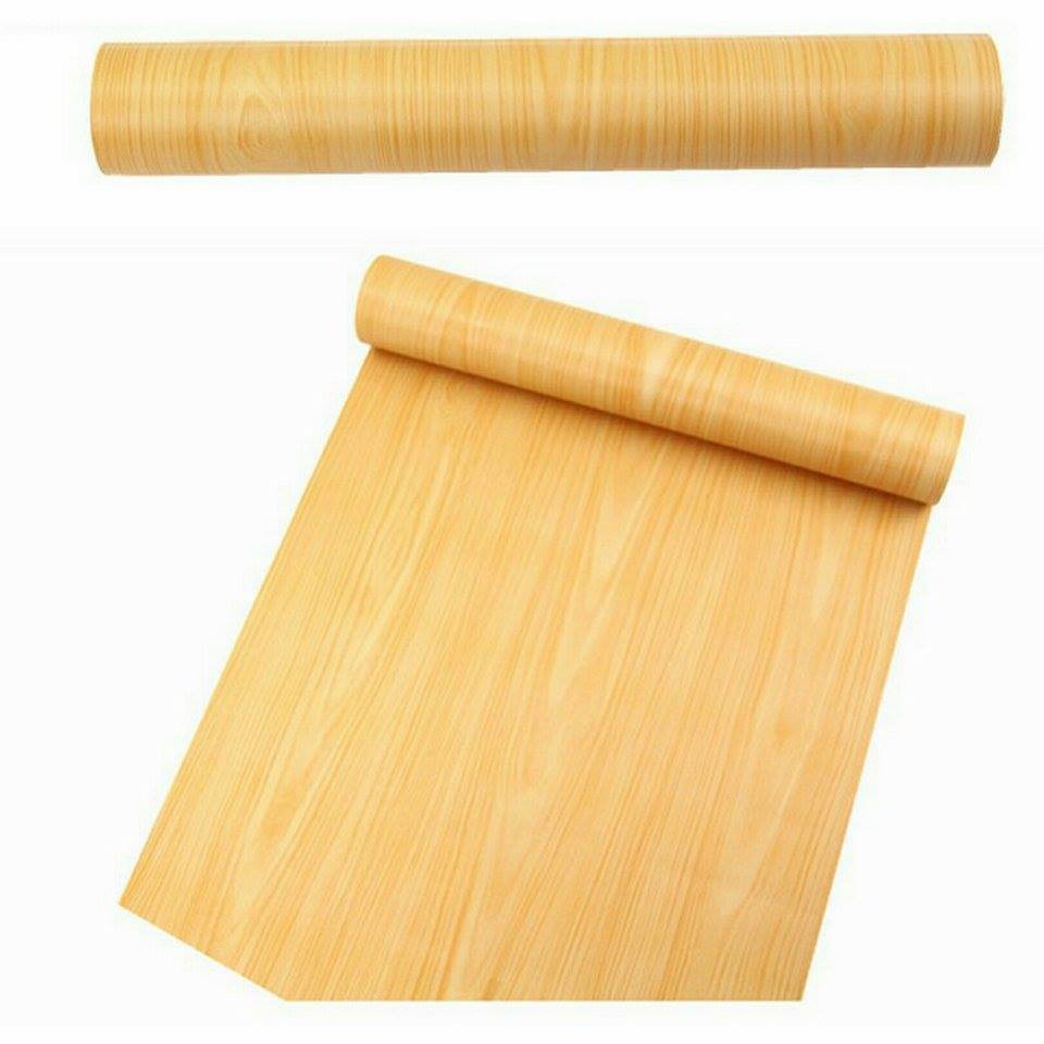 3m Giấy dán tường giả gỗ vàng, ván vàng