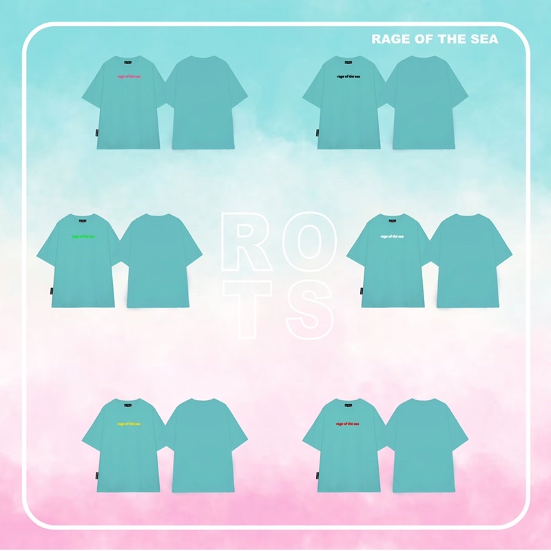 ÁO THUN UNISEX TAY LỠ RAGE OF THE SEA  BASIC IN SS2- MÀU MINT