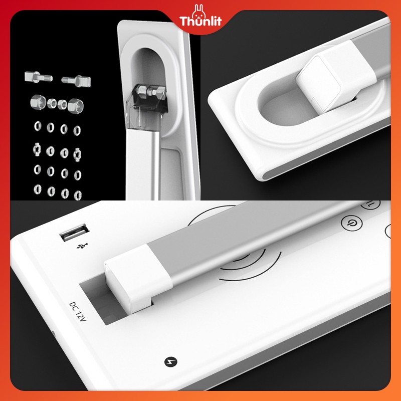 Đèn Thunlit không dây 10W hẹn giờ tắt cắm điện sạc pin độ sáng điều chỉnh được 3 nhiệt độ màu
