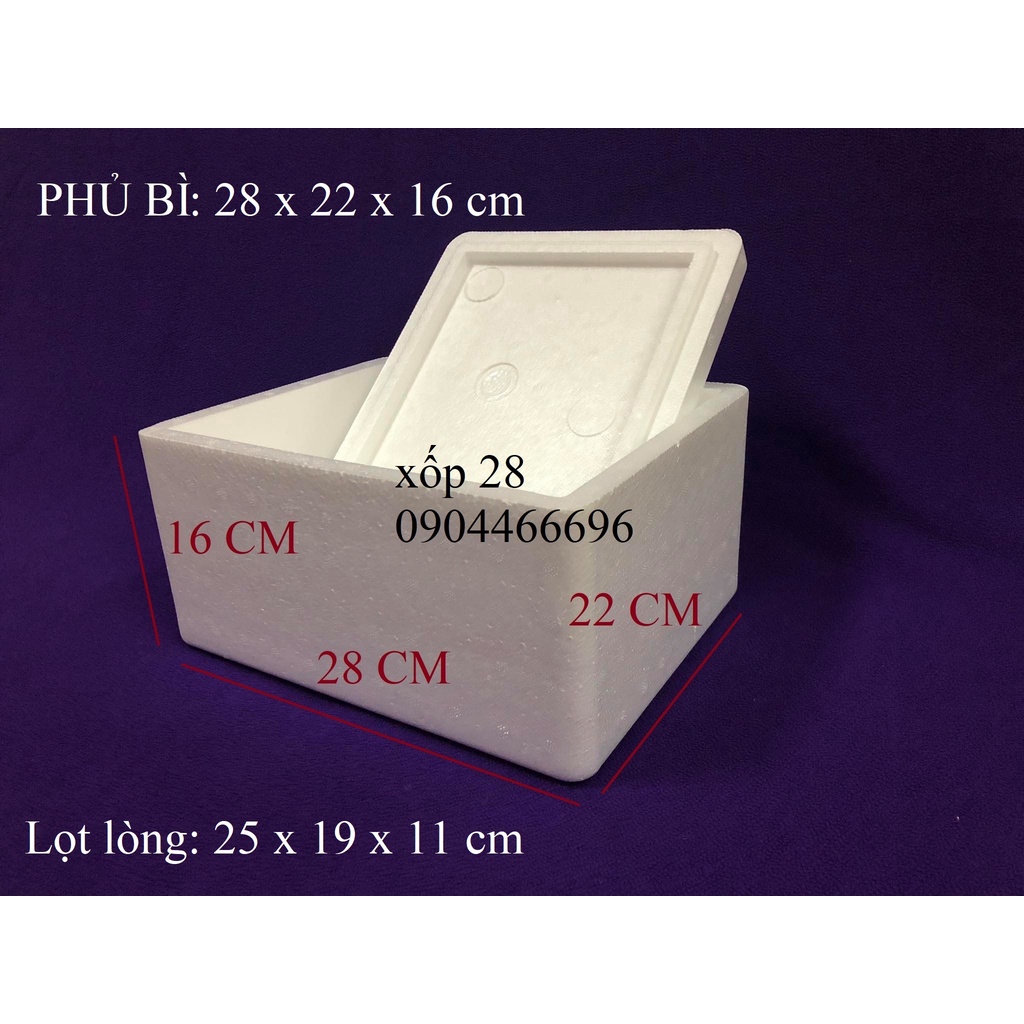 Thùng xốp fuji 2kg 5 lit đa năng đựng đá hải sản hoa quả đồ đạc trồng cây và nuôi cá [Hộp xốp]