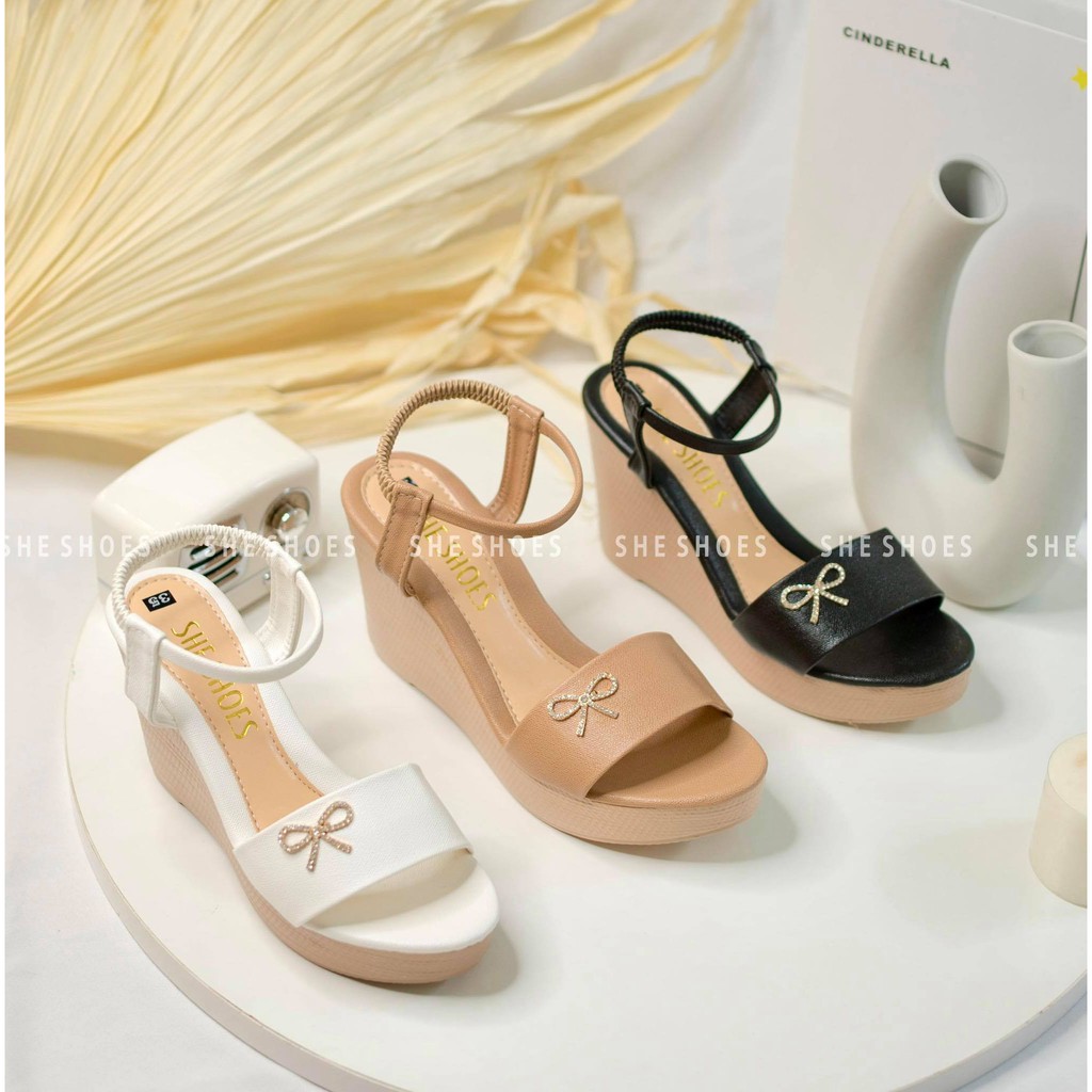 sandal đế xuồng ♥️Freeship♥️ sandal nữ 9p siêu xinh, độc quyền bởi SHE SHOES