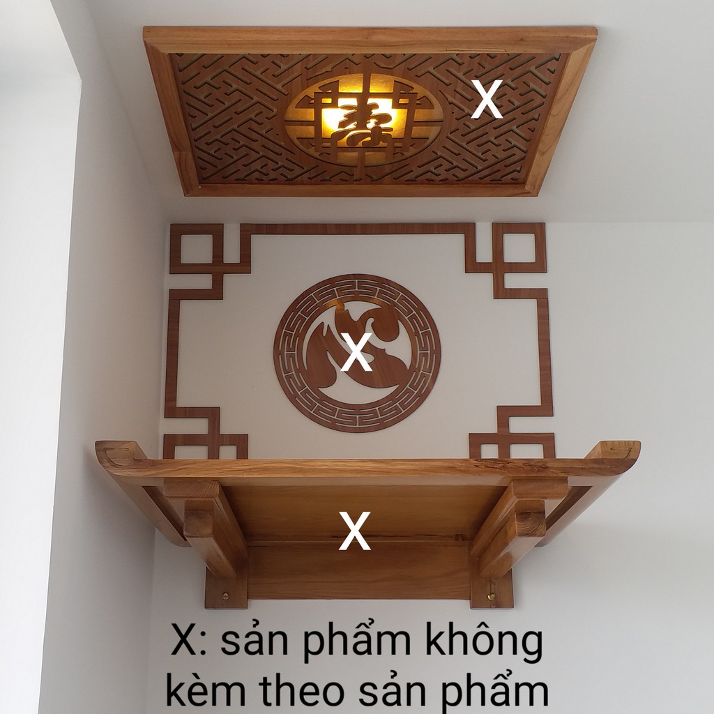 Viền chỉ bàn thờ treo tường, tủ thờ, án gian vách phòng thờ - Nên trang trí bàn thờ kèm tấm chống ám khói