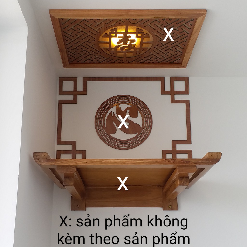 Viền chỉ bàn thờ treo tường, tủ thờ, án gian vách phòng thờ - Nên mua chỉ viền kèm tấm chống ám khói