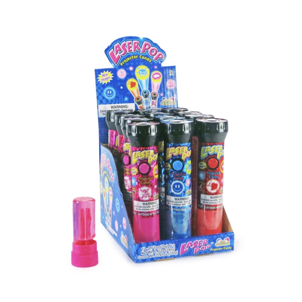 12 Cây Kẹo Đèn Pin Laser Pop Projector Candy Chính Hãng Kidsmania Mỹ