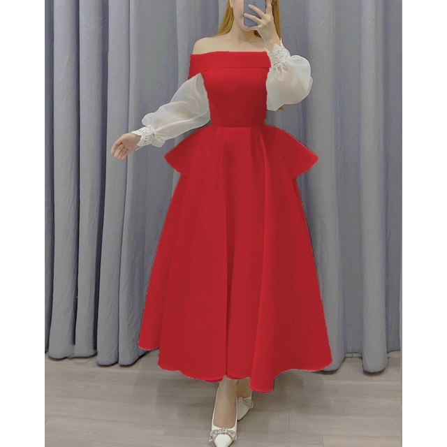 ĐẦM BẸT VAI TAY PHỒNG XINH XẮN full S/M/L/XL