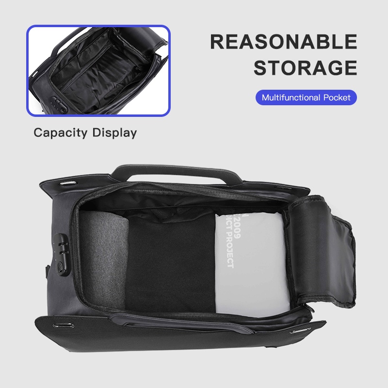 Túi xách du lịch OZUKO sức chứa lớn chống thấm nước chống trộm