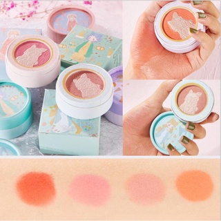 Bảng Phấn Má Hồng Bắt Sáng Hai Màu Trang Điểm Nude Tự Nhiên Phong Cách Nhật Bản