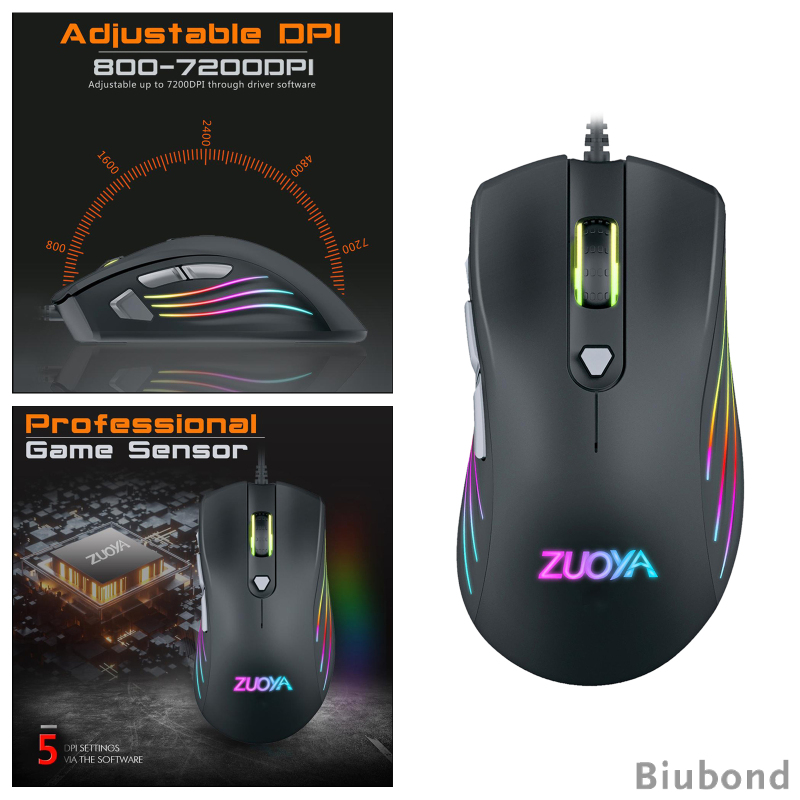 Chuột Chơi Game Có Dây 5 Nút Bấm Rgb 7 Nút Bấm Dùng Để Chơi Game | BigBuy360 - bigbuy360.vn