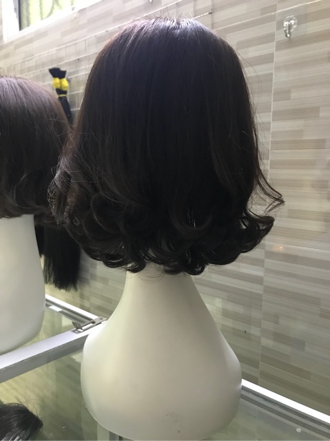 Tóc đội nguyên đầu siêu da đầu bằng tóc thật