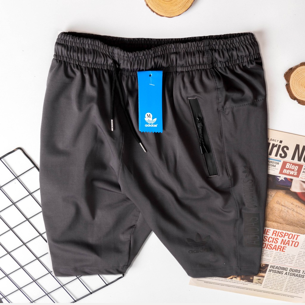 Quần short nam thể thao cao cấp, chất liệu thun poly thoáng mát thiết kế logo chữ phản quang mới lạ tập gym dạo phố QS67 | BigBuy360 - bigbuy360.vn