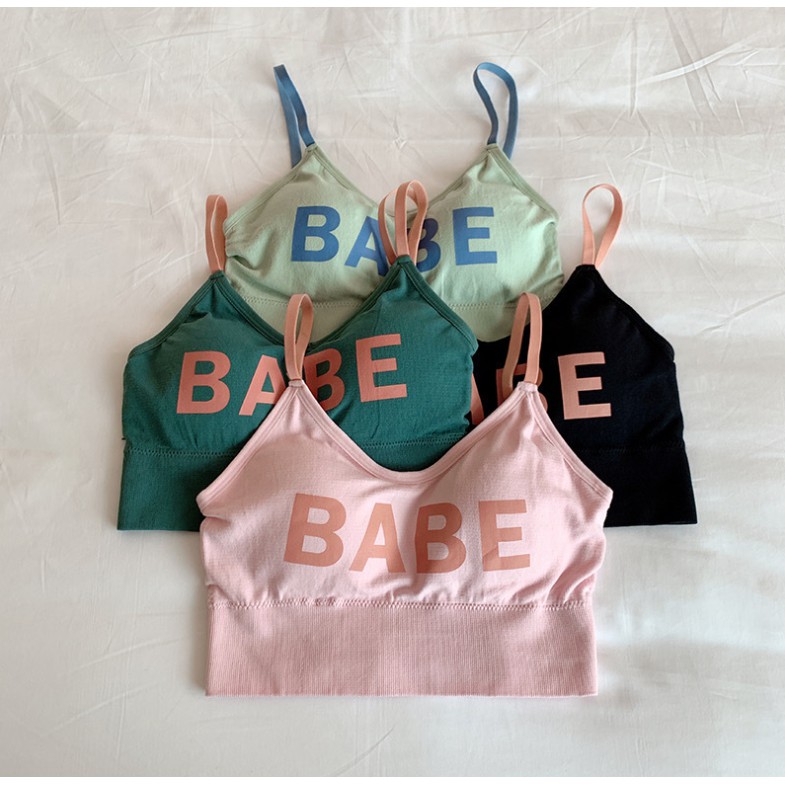 Áo tập gym hai dây trẻ trung năng động, cá tính, áo bra babe cotton 2021 AB/306