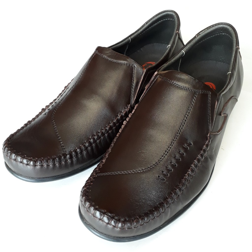 Giày Lười Nam Da Bò Thật Khâu Đế Cao Cấp HKT Shop GM338