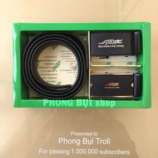 Bộ Thắt Lưng Nam 1 Dây Da Mềm Đẹp 2 Mặt Khóa Mạ Nhám Không Gỉ Hàng Full Hộp Nội Địa Trung Quốc Siêu Chất Lượng