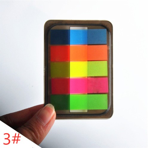 Giấy dán ghi chú làm tiêu đề đánh dấu trang sách học tập màu huỳnh quang