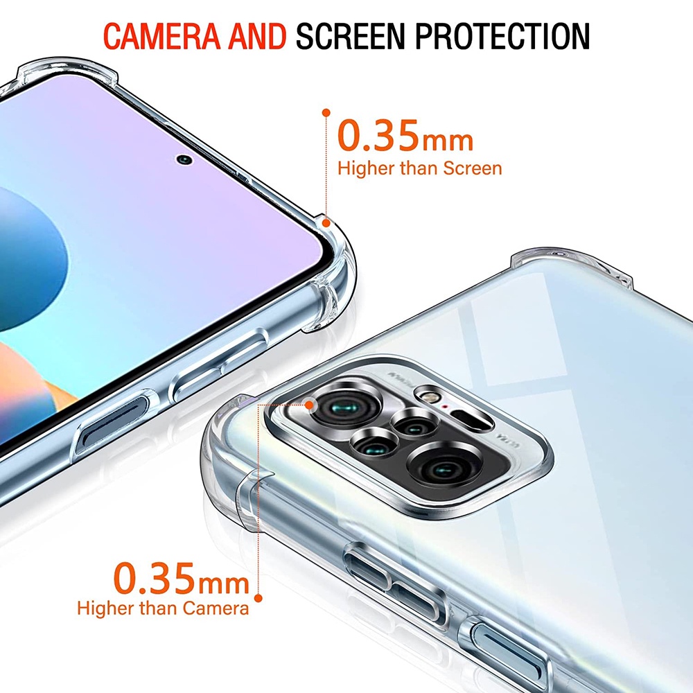 Ốp lưng Xiaomi Redmi Note 7 9 9A 9C 9T 10 10A 4G 11T 11 Lite Poco M4 Pro 11S 5G Silicone Trong suốt Chống sốc