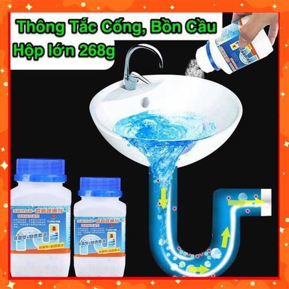 Thông tắc cống dạng chai khử siêu mạnh tạo bọt đẩy chất làm tắc