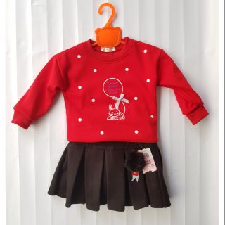 Combo set váy + áo phao và áo len
