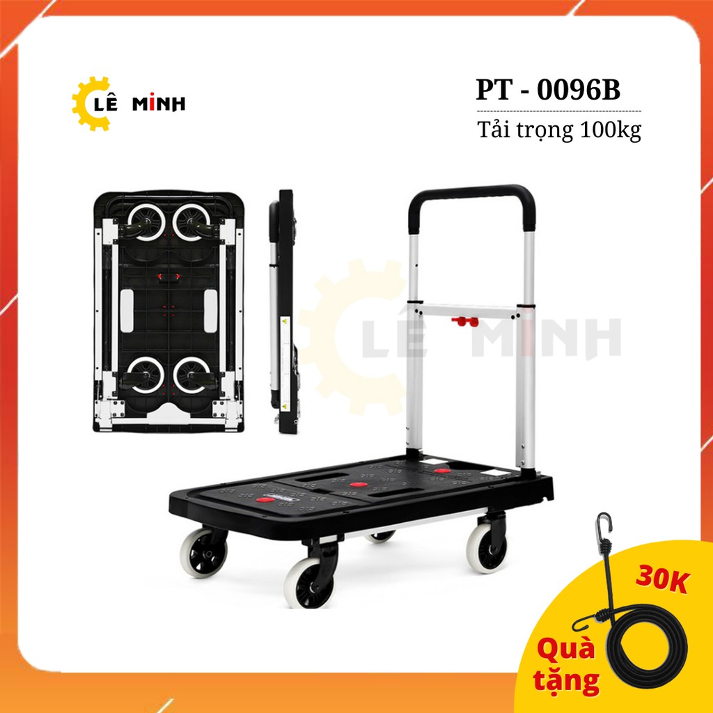 Xe Đẩy Hàng 4 Bánh Gấp Gọn MAXKIWI PT-0096B Tải Trọng 100kg