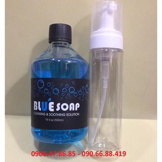 Dung dịch khử trùng blue soap 500ml, nước vệ sinh hình xăm tattoo phun xăm thẩm mỹ (+ 1 chai chiết 200ml)