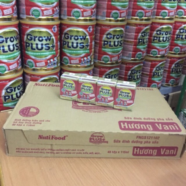 1 thùng sữa bột grow plus đỏ pha sẵn 110ml