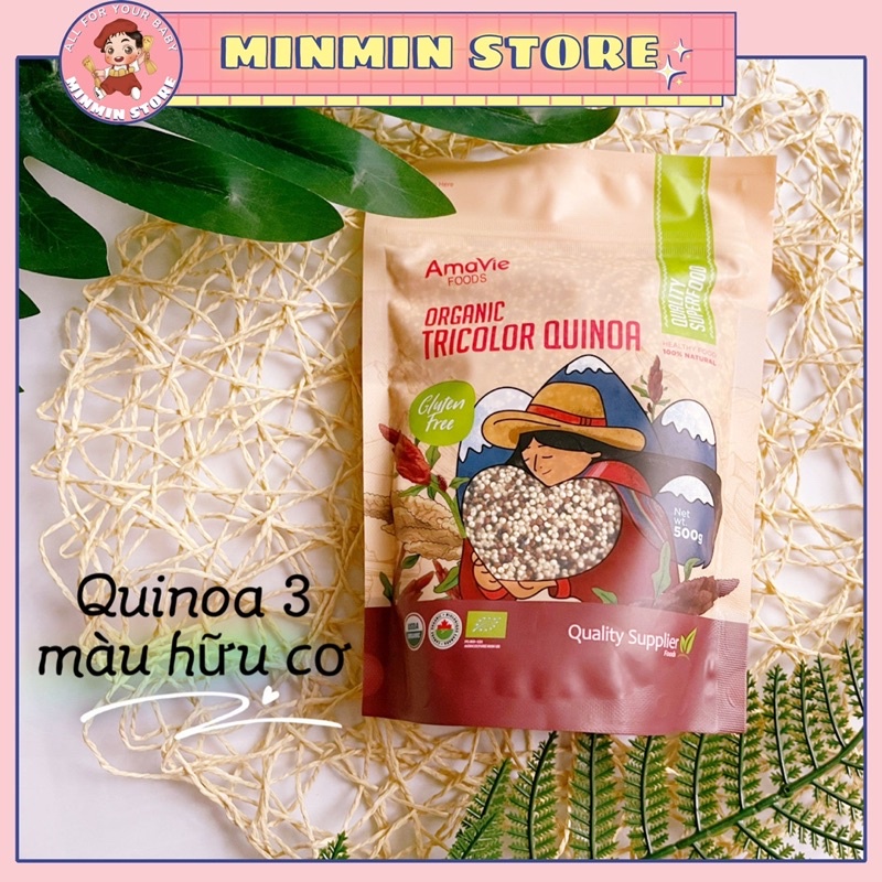 QUINOA HỮU CƠ TRẮNG/3 MÀU AMAVIE FOODS 500G