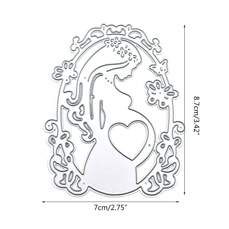 Khuôn Cắt Giấy Kim Loại Hình Phụ Nữ Mang Thai