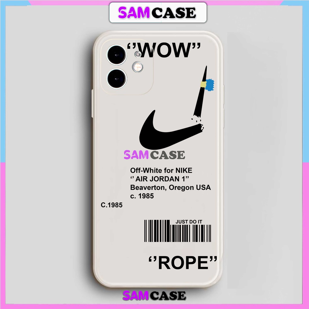 Ốp lưng iPhone Nike cạnh viền vuông silicon dẻo bảo vệ camera cho iphone 6/6s/7/8/X/XS/XR/11/12/13 Pro Plus Max cute đẹp
