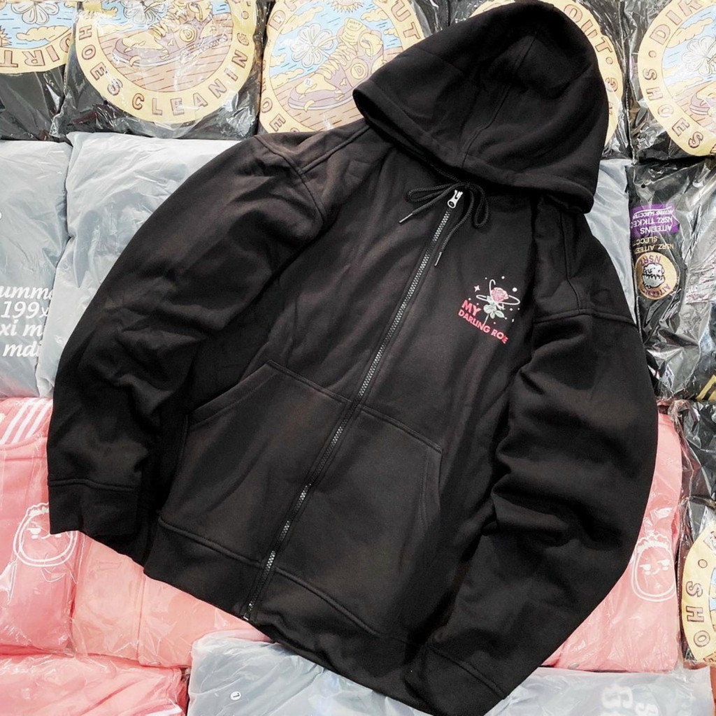 Áo khoác nỉ Hoodie Dây Kéo PINK PLANTE ROSE Ulzzang form rộng nam nữ áo nỉ bông Unisex AKN8 Guvia | BigBuy360 - bigbuy360.vn