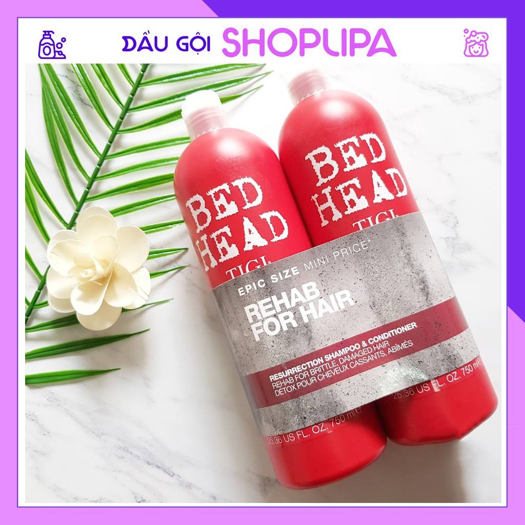 Bộ Dầu gội xả SHOPLIPA Tigi Bed Head Đỏ Phục Hồi Cấp Độ 3 _ 750ml