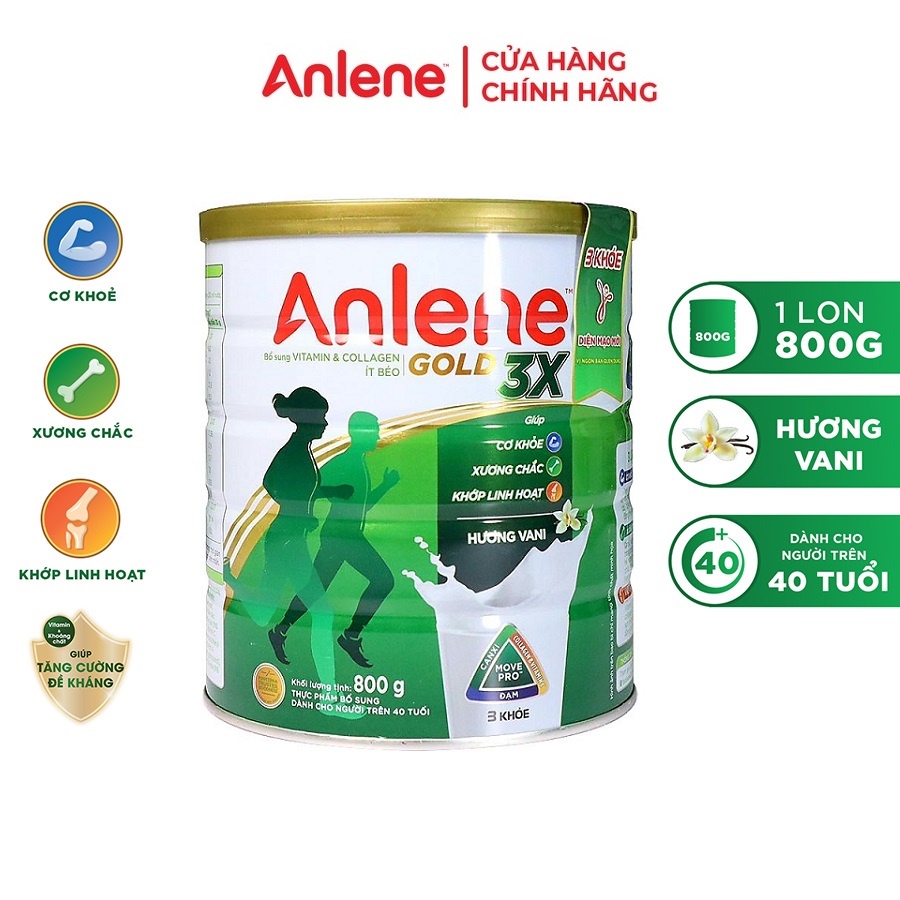 Sữa bột Anlene Gold 800g Dành cho người trên 40 Tuổi